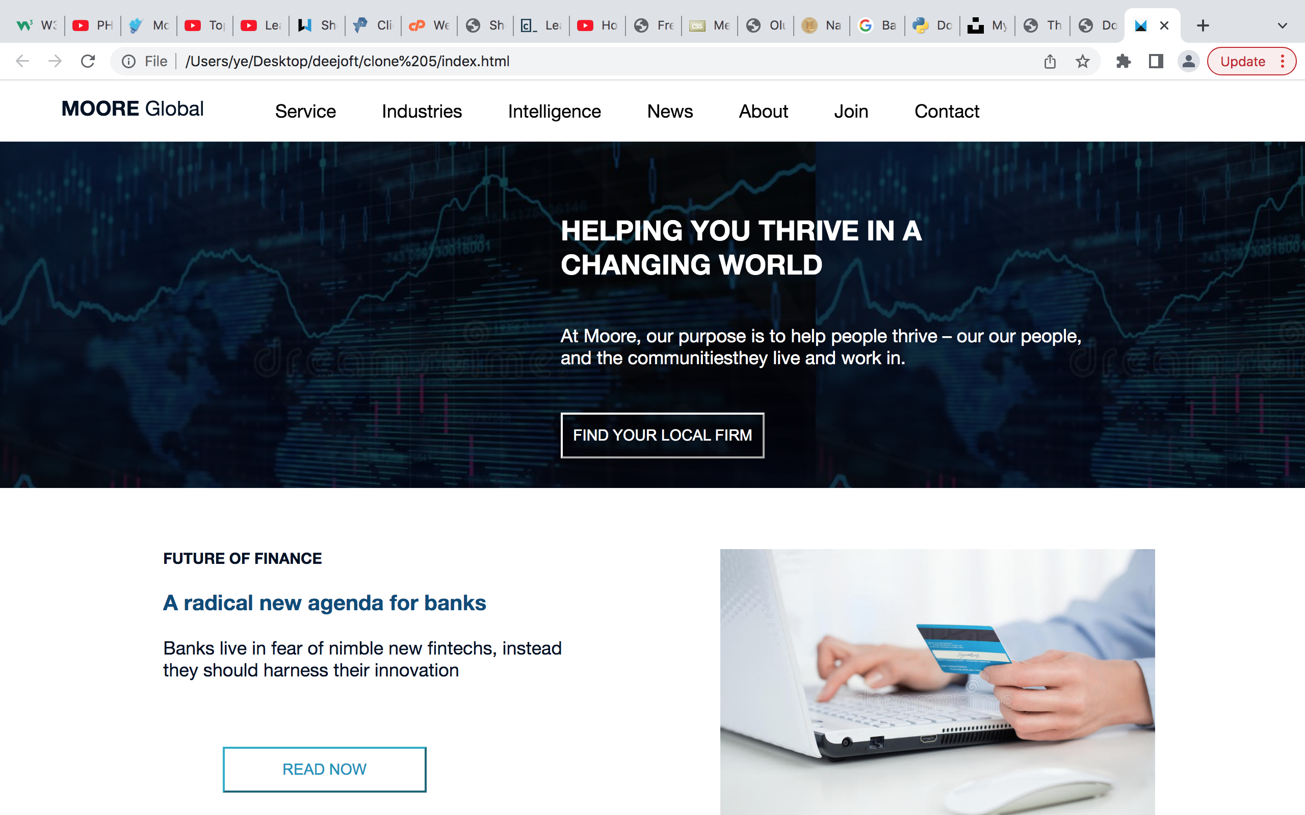 moore landing page